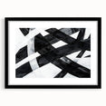 Black and White Abstract Wall Art - Bold Geometric Brushstroke Canvas
