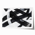 Black and White Abstract Wall Art - Bold Geometric Brushstroke Canvas