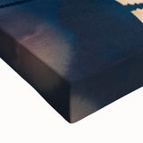 High Contrast Abstract Paintings – Golden Glow on Deep Blue