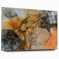 Premium Abstract Canvas Prints – Gold, Blue & Burnt Orange Art