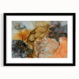 Premium Abstract Canvas Prints – Gold, Blue & Burnt Orange Art