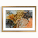 Premium Abstract Canvas Prints – Gold, Blue & Burnt Orange Art
