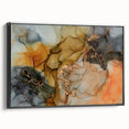 Premium Abstract Canvas Prints – Gold, Blue & Burnt Orange Art