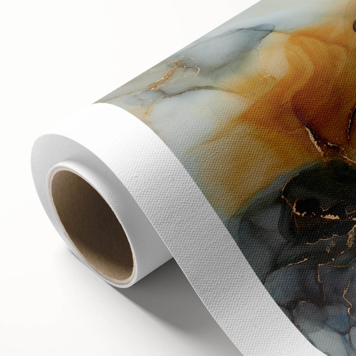 Premium Abstract Canvas Prints – Gold, Blue & Burnt Orange Art