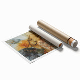 Premium Abstract Canvas Prints – Gold, Blue & Burnt Orange Art