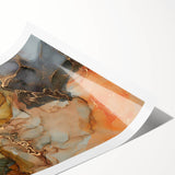 Premium Abstract Canvas Prints – Gold, Blue & Burnt Orange Art