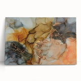Premium Abstract Canvas Prints – Gold, Blue & Burnt Orange Art