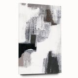 Earthen Harmony Abstracts – Black, White & Gray Modern Wall Art Print