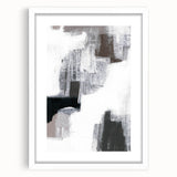 Earthen Harmony Abstracts – Black, White & Gray Modern Wall Art Print