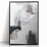 Earthen Harmony Abstracts – Black, White & Gray Modern Wall Art Print