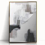 Earthen Harmony Abstracts – Black, White & Gray Modern Wall Art Print