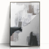 Earthen Harmony Abstracts – Black, White & Gray Modern Wall Art Print