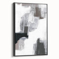 Earthen Harmony Abstracts – Black, White & Gray Modern Wall Art Print