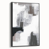 Earthen Harmony Abstracts – Black, White & Gray Modern Wall Art Print