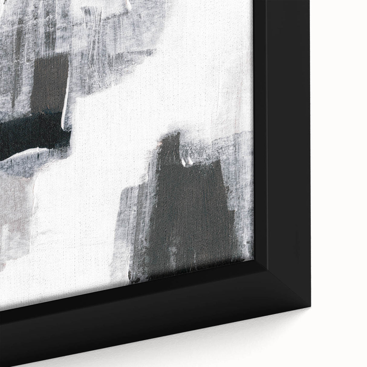 Earthen Harmony Abstracts – Black, White & Gray Modern Wall Art Print