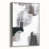 Earthen Harmony Abstracts – Black, White & Gray Modern Wall Art Print