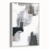 Earthen Harmony Abstracts – Black, White & Gray Modern Wall Art Print