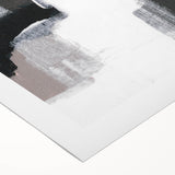 Earthen Harmony Abstracts – Black, White & Gray Modern Wall Art Print