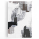 Earthen Harmony Abstracts – Black, White & Gray Modern Wall Art Print