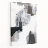 Earthen Harmony Abstracts – Black, White & Gray Modern Wall Art Print