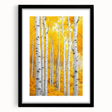 Golden Birch Forest – Autumn Landscape & Nature Art Prints
