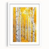 Golden Birch Forest – Autumn Landscape & Nature Art Prints