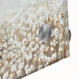 Contemporary Minimalist Nature Art – Cotton Field in Soft Haze