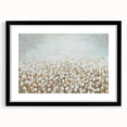 Contemporary Minimalist Nature Art – Cotton Field in Soft Haze
