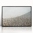 Contemporary Minimalist Nature Art – Cotton Field in Soft Haze