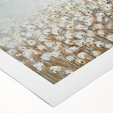 Contemporary Minimalist Nature Art – Cotton Field in Soft Haze