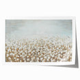 Contemporary Minimalist Nature Art – Cotton Field in Soft Haze