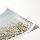 Contemporary Minimalist Nature Art – Cotton Field in Soft Haze