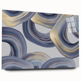 Modern Art Prints - Gray Blue and Gold Abstract Wall Decor