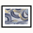Modern Art Prints - Gray Blue and Gold Abstract Wall Decor