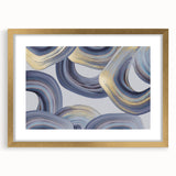 Modern Art Prints - Gray Blue and Gold Abstract Wall Decor