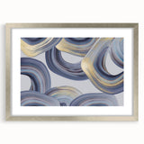 Modern Art Prints - Gray Blue and Gold Abstract Wall Decor