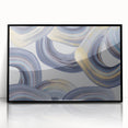 Modern Art Prints - Gray Blue and Gold Abstract Wall Decor