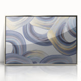 Modern Art Prints - Gray Blue and Gold Abstract Wall Decor