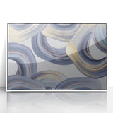 Modern Art Prints - Gray Blue and Gold Abstract Wall Decor