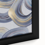 Modern Art Prints - Gray Blue and Gold Abstract Wall Decor