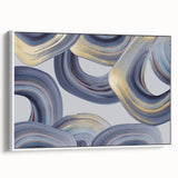 Modern Art Prints - Gray Blue and Gold Abstract Wall Decor