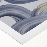 Modern Art Prints - Gray Blue and Gold Abstract Wall Decor