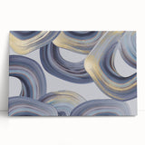 Modern Art Prints - Gray Blue and Gold Abstract Wall Decor
