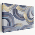 Modern Art Prints - Gray Blue and Gold Abstract Wall Decor