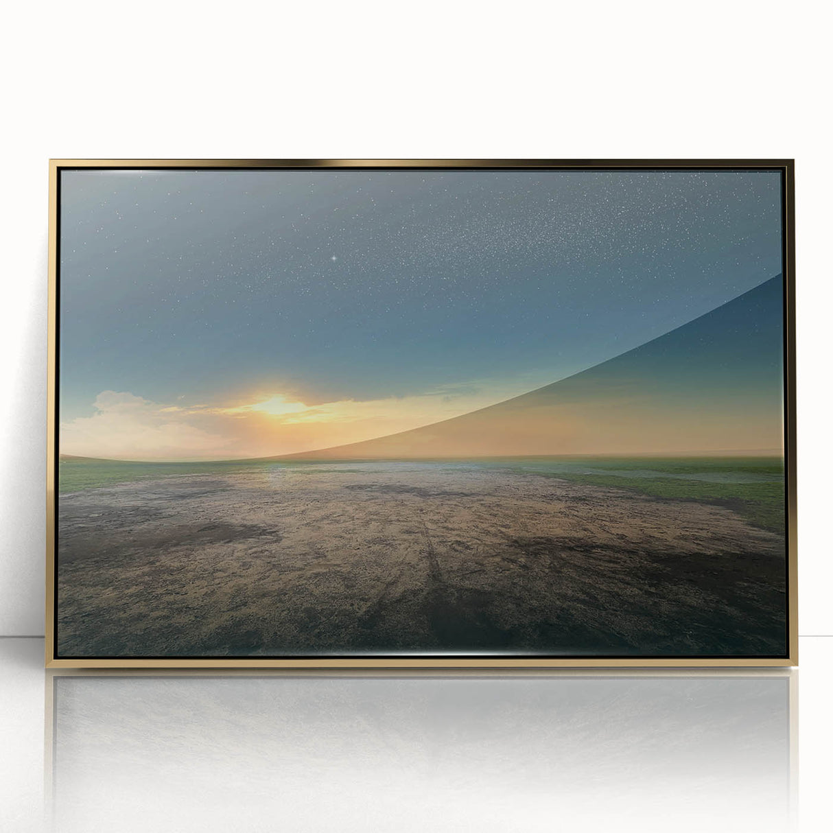 Serene Sunset Wall Art – Tranquil Nature Starry Sky Print