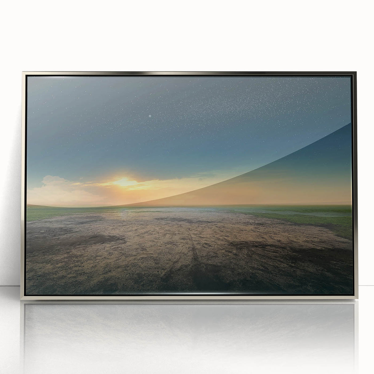 Serene Sunset Wall Art – Tranquil Nature Starry Sky Print