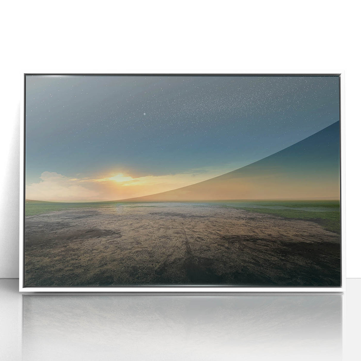 Serene Sunset Wall Art – Tranquil Nature Starry Sky Print