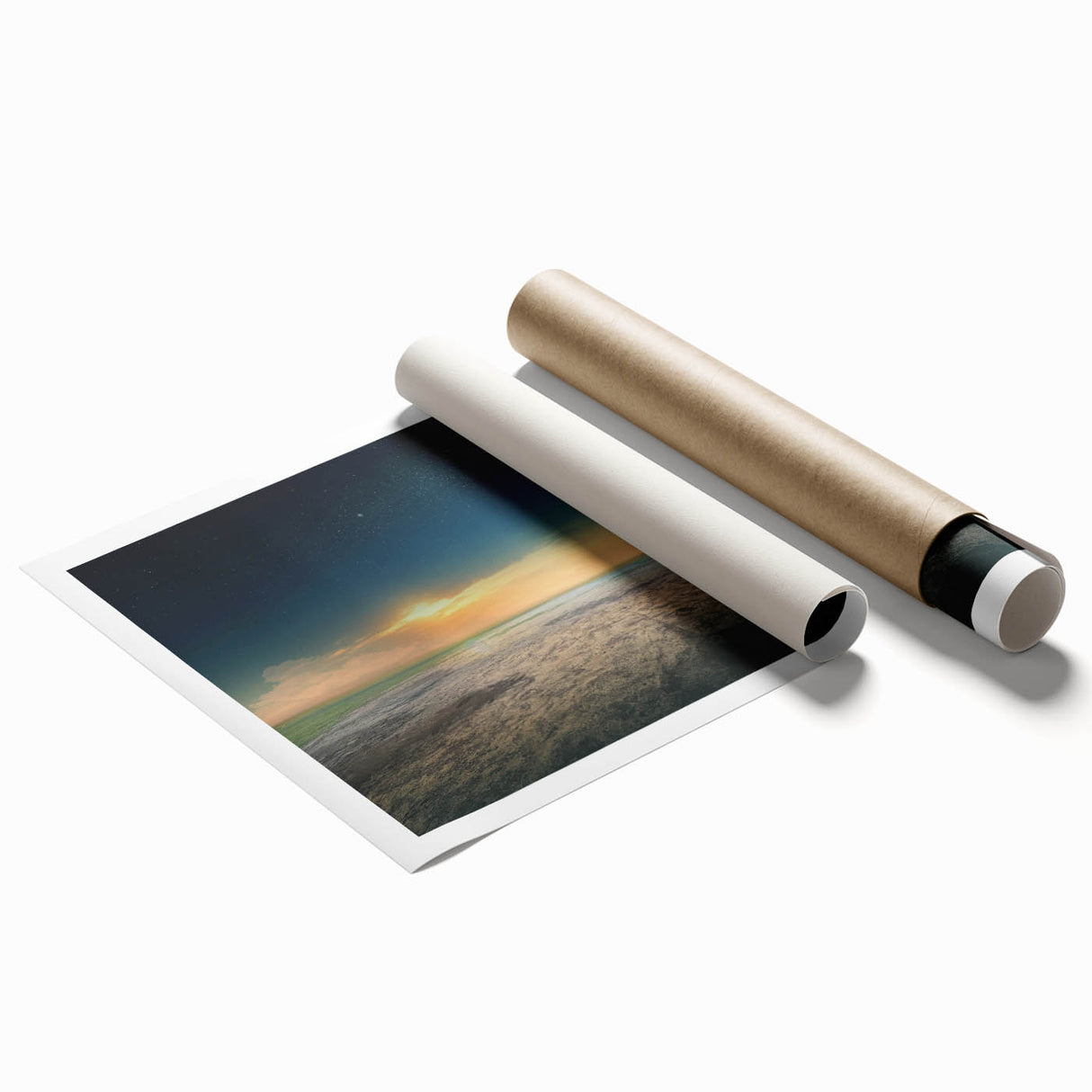 Serene Sunset Wall Art – Tranquil Nature Starry Sky Print