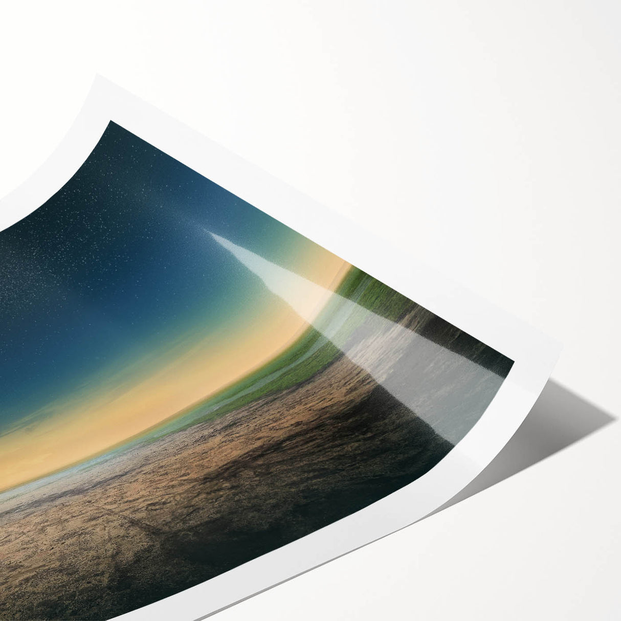 Serene Sunset Wall Art – Tranquil Nature Starry Sky Print