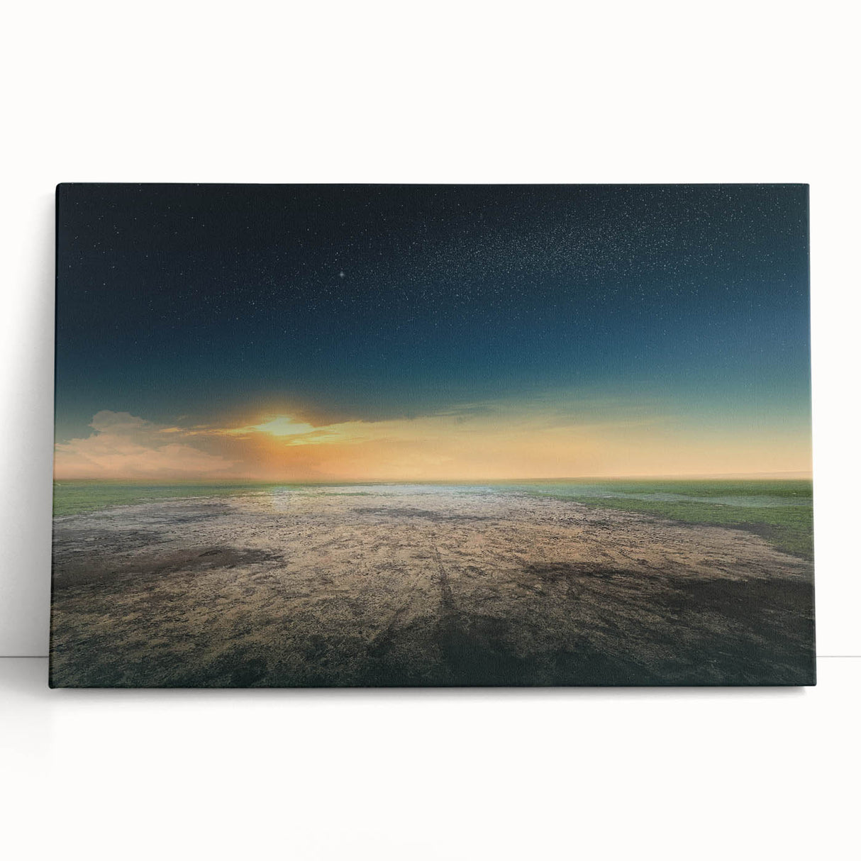 Serene Sunset Wall Art – Tranquil Nature Starry Sky Print